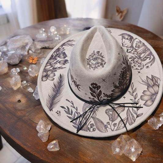 Mystic Realm - Burned Wide Brim Hat