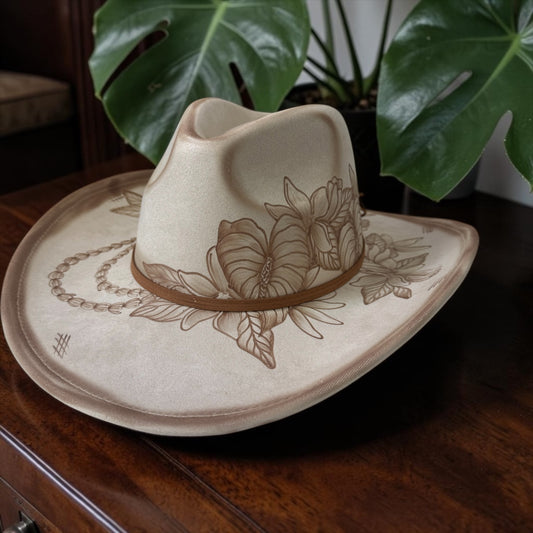 Blessing Blooms - Burned Cowboy Hat