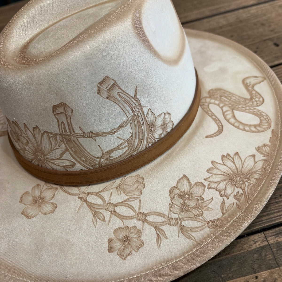 Ophidian - Burned Wide Brim Fedora