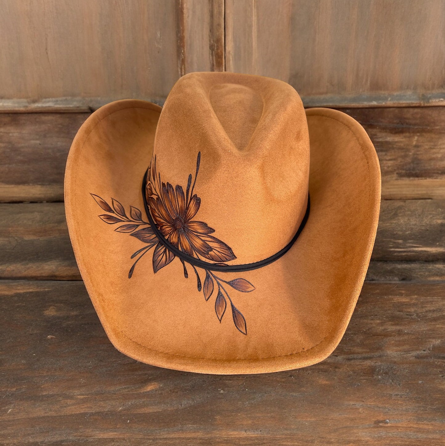 Brandi-Mae - Burned Paniolo Style Cowboy Hat