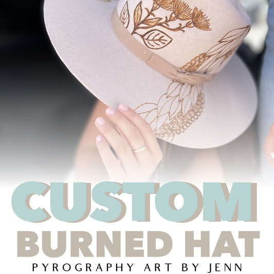 Create a Custom Burned Wide Brim Hat