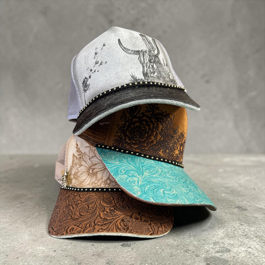 Gone Western- Burned Suede Truckers