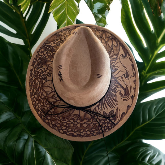 Kalei- Burned Wide Brim Hat