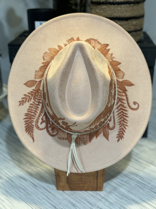 Ka Lehua - Burned Wide Brim Hat