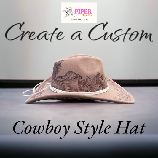 Create a Custom Burned Cowboy Style Hat - (The Swoop)