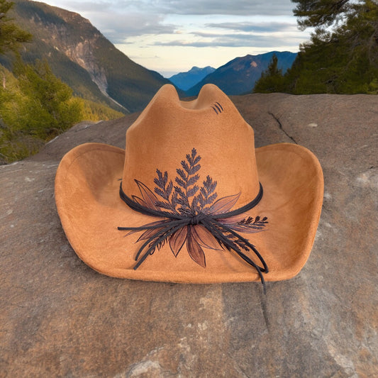 Bramble - Burned Cattleman Style Cowboy Hat