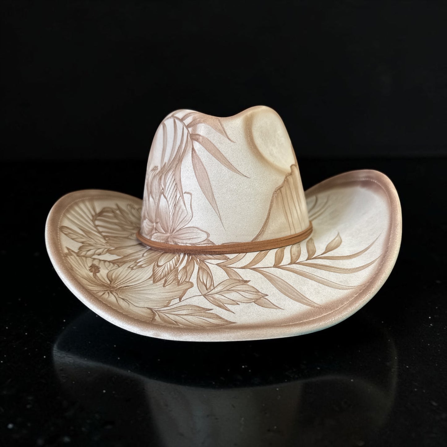 Shaded Ridgeline - Burned Cowboy Style Hat