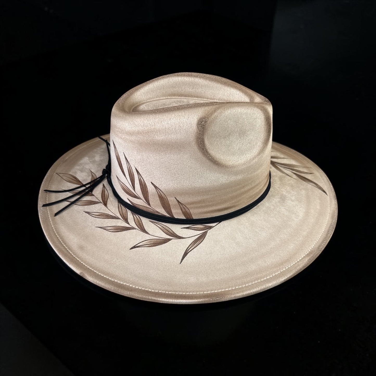 Cowgirl Dandy- Burned Wide Brim Fedora