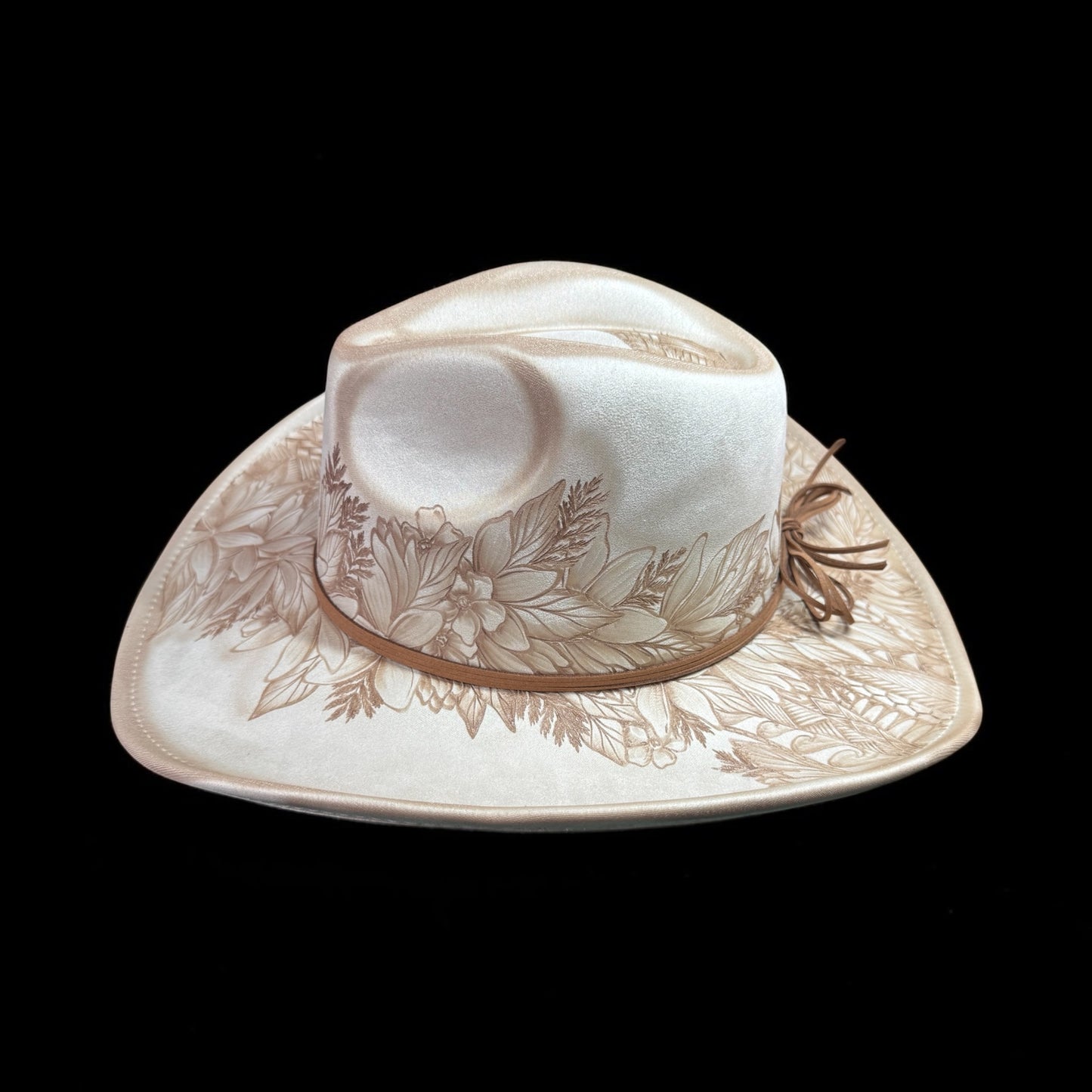 Haku & Poly Tribal  - Burned Cowboy Hat