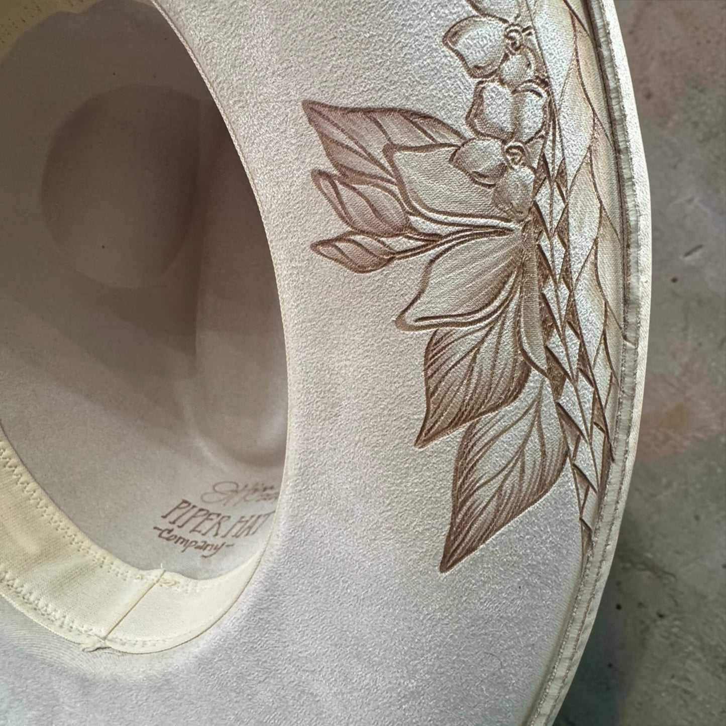 Haku & Poly Tribal  - Burned Cowboy Hat