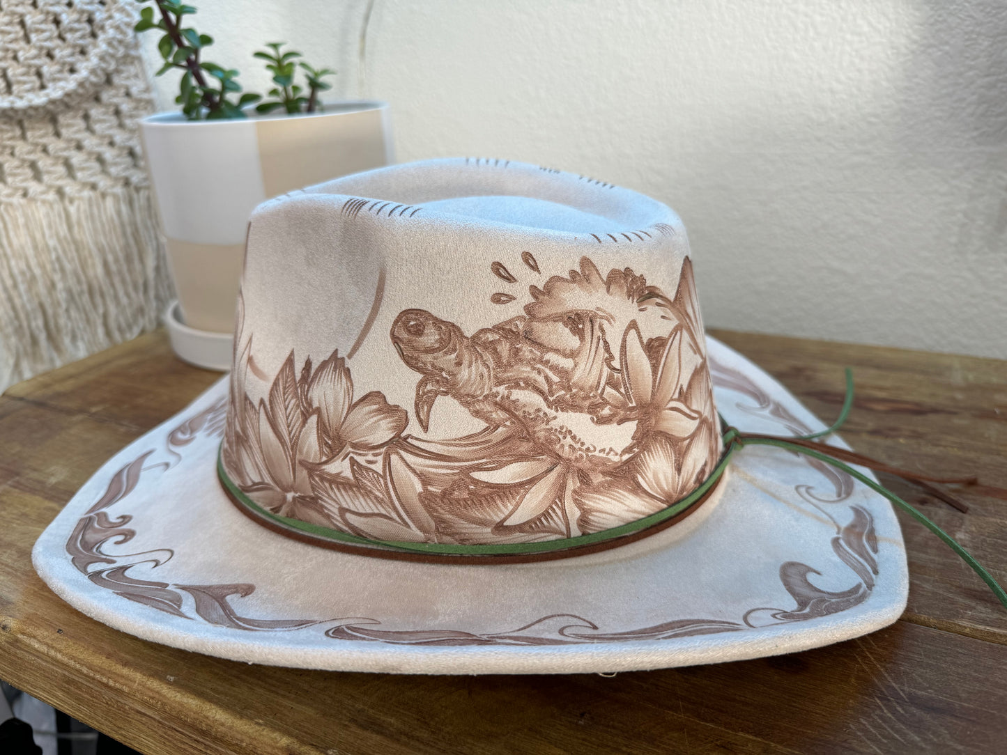 Spirit of the Sea - Burned Small Brim Cowboy Hat