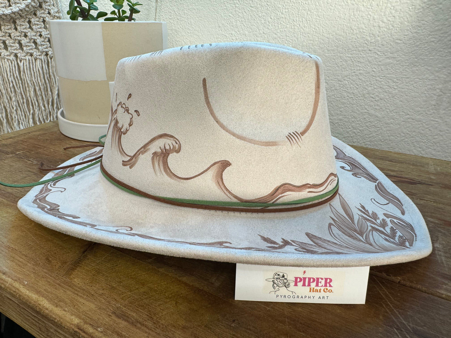 Spirit of the Sea - Burned Small Brim Cowboy Hat