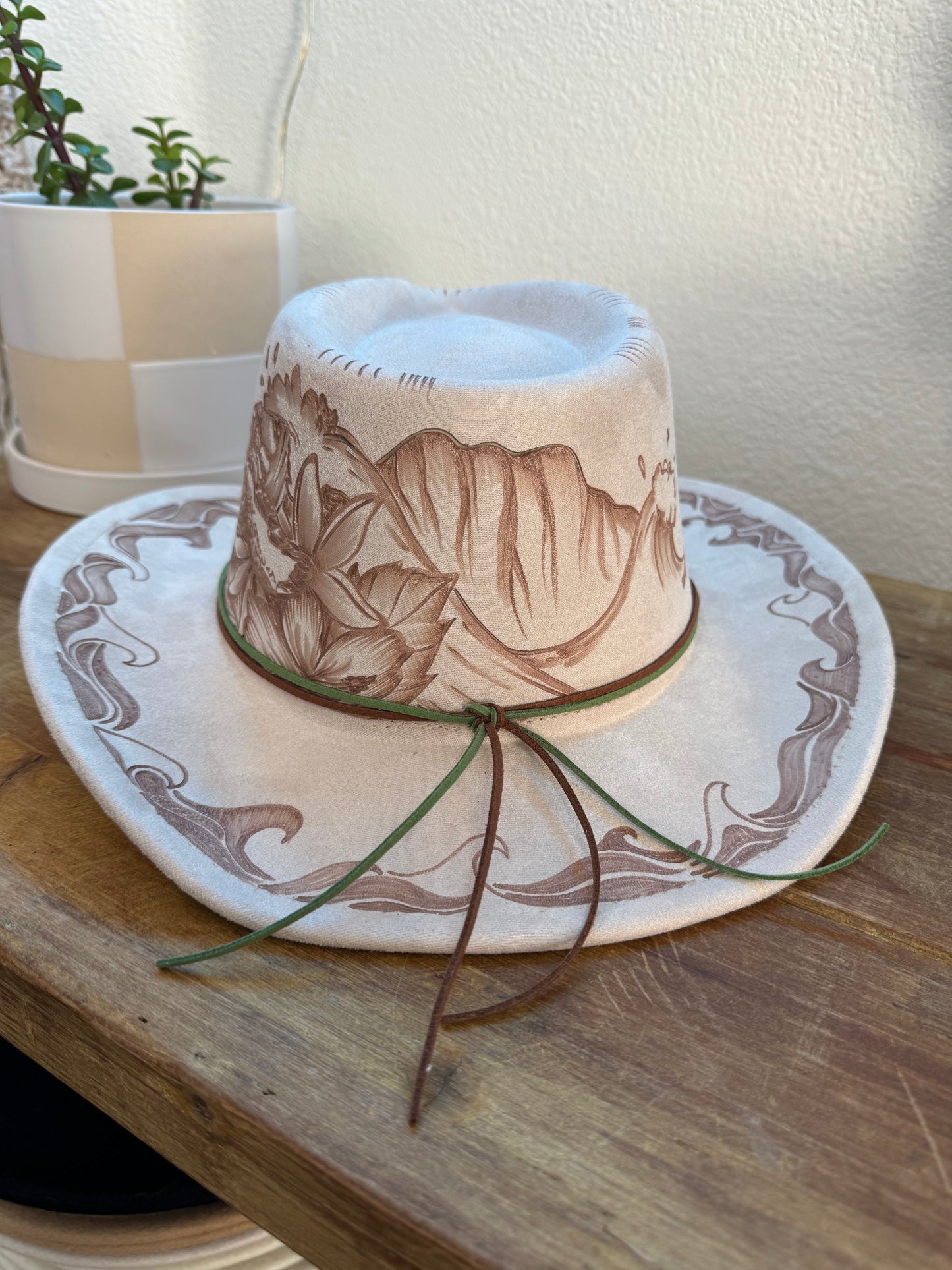 Spirit of the Sea - Burned Small Brim Cowboy Hat