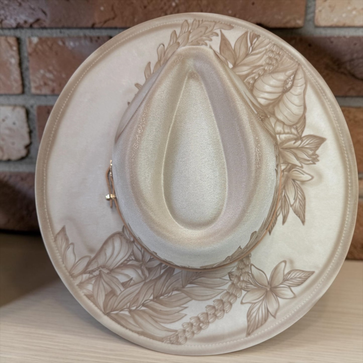 Mōhala I Ka Wai - Burned Wide Brim Fedora