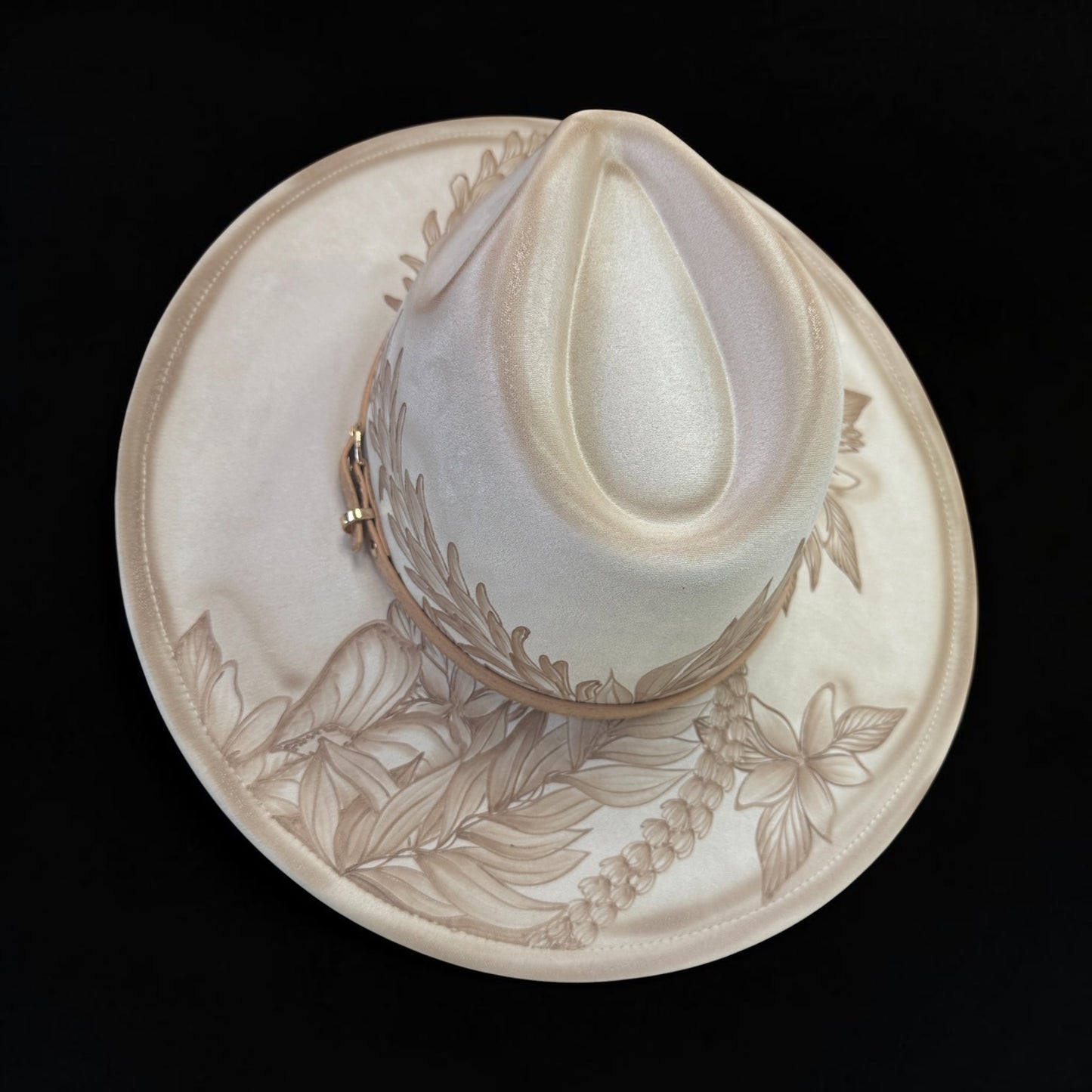 Mōhala I Ka Wai - Burned Wide Brim Fedora
