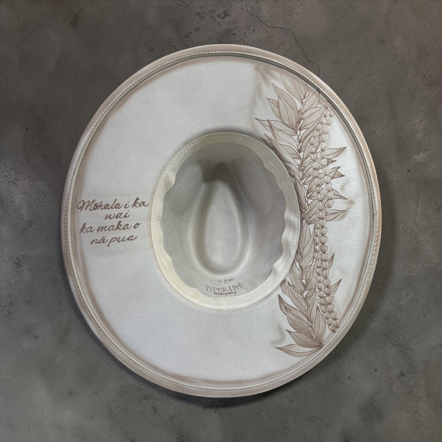 Mōhala I Ka Wai - Burned Wide Brim Fedora