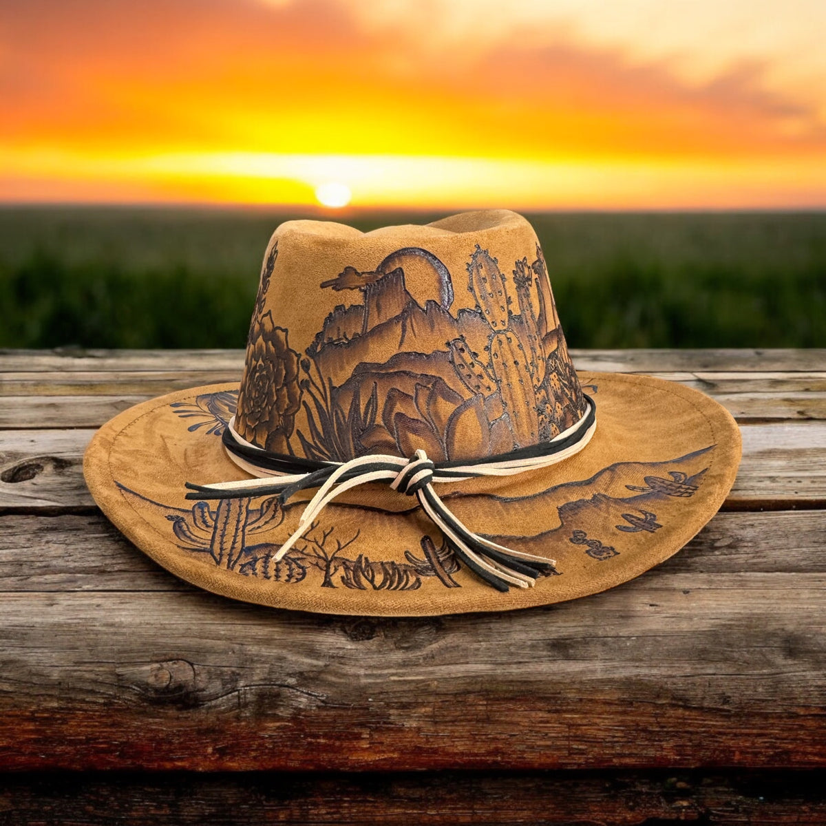 Rustic Desert Hat Desert Sun- Burned Small Brim Cowboy Hat – Piper Hat Co