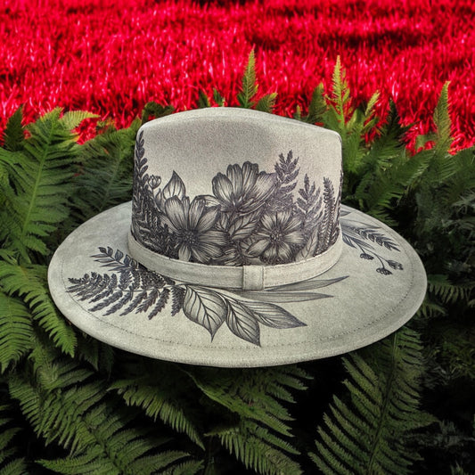 Florals & Fronds - Small Brim Fedora