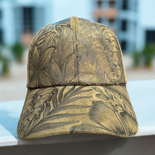 Lush Greens - Burned Suede Baseball Style Hat