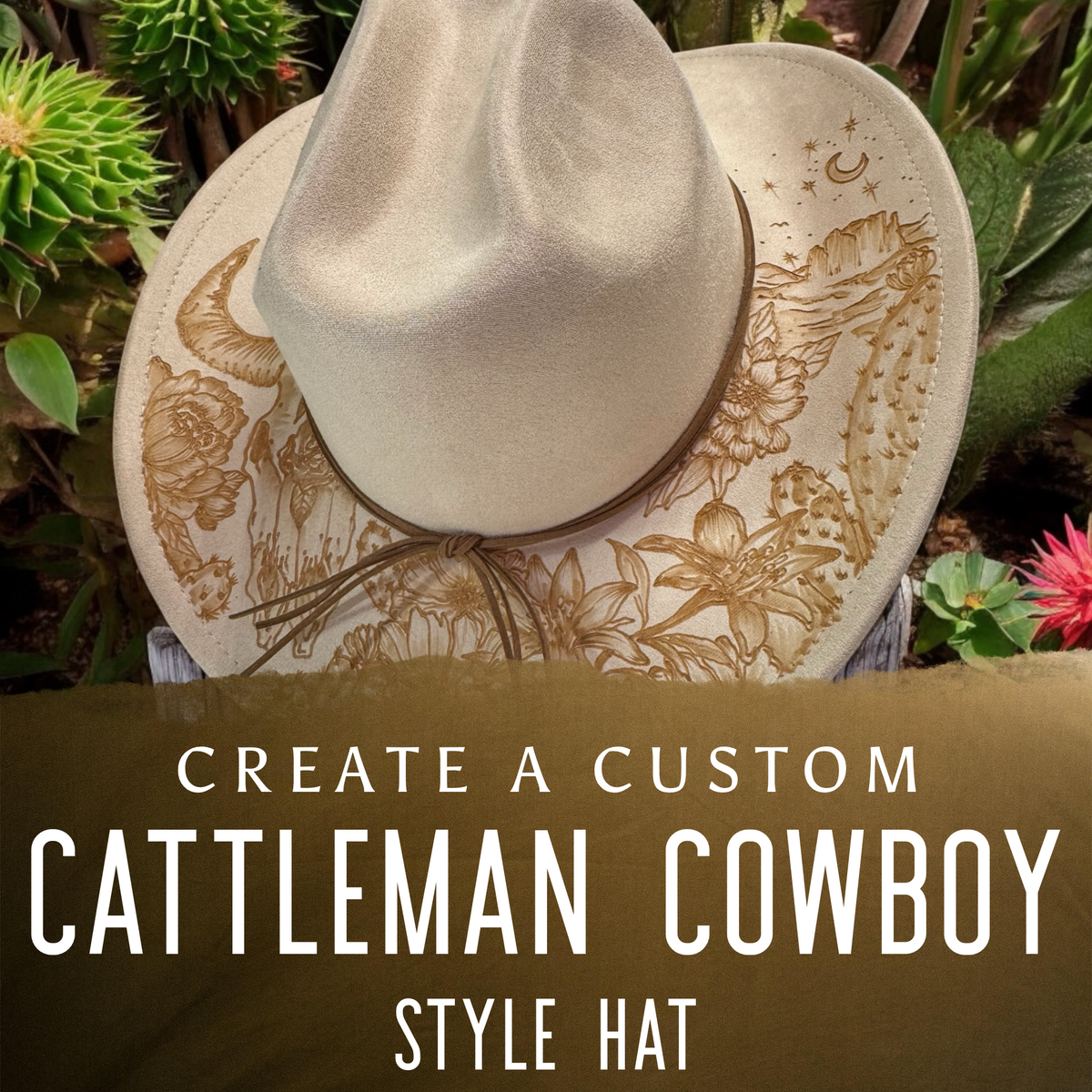 Handcrafted cowboy hat | see offer in description Walk by Faith - Custom Women main image 3