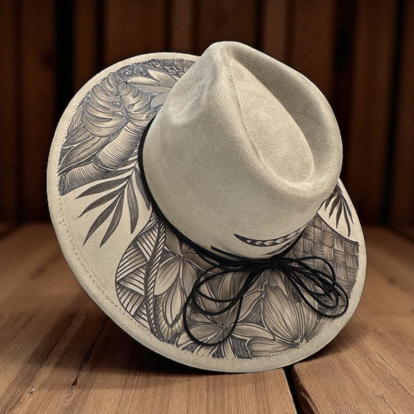 Native Love - Burned Wide Brim Hat