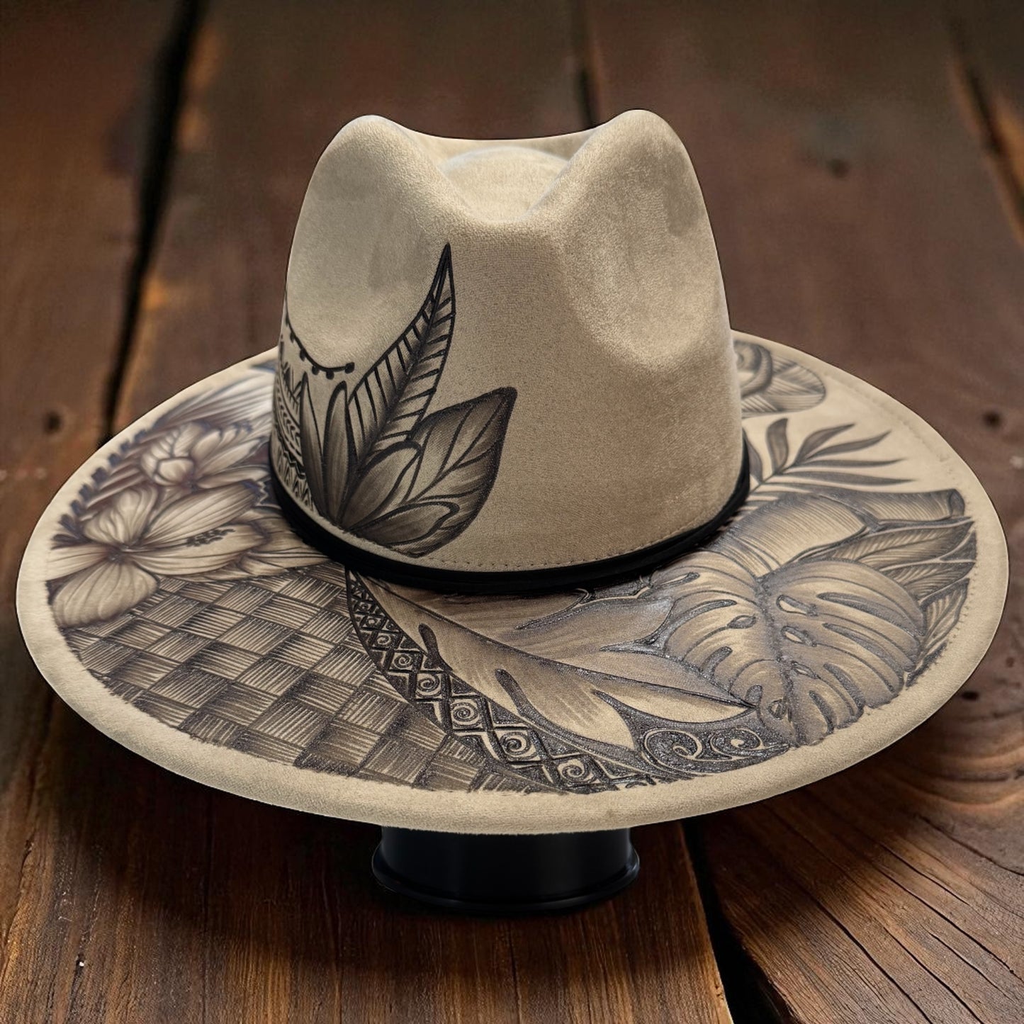 Native Love - Burned Wide Brim Hat