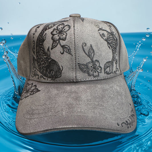 Koi- Burned Suede Cap