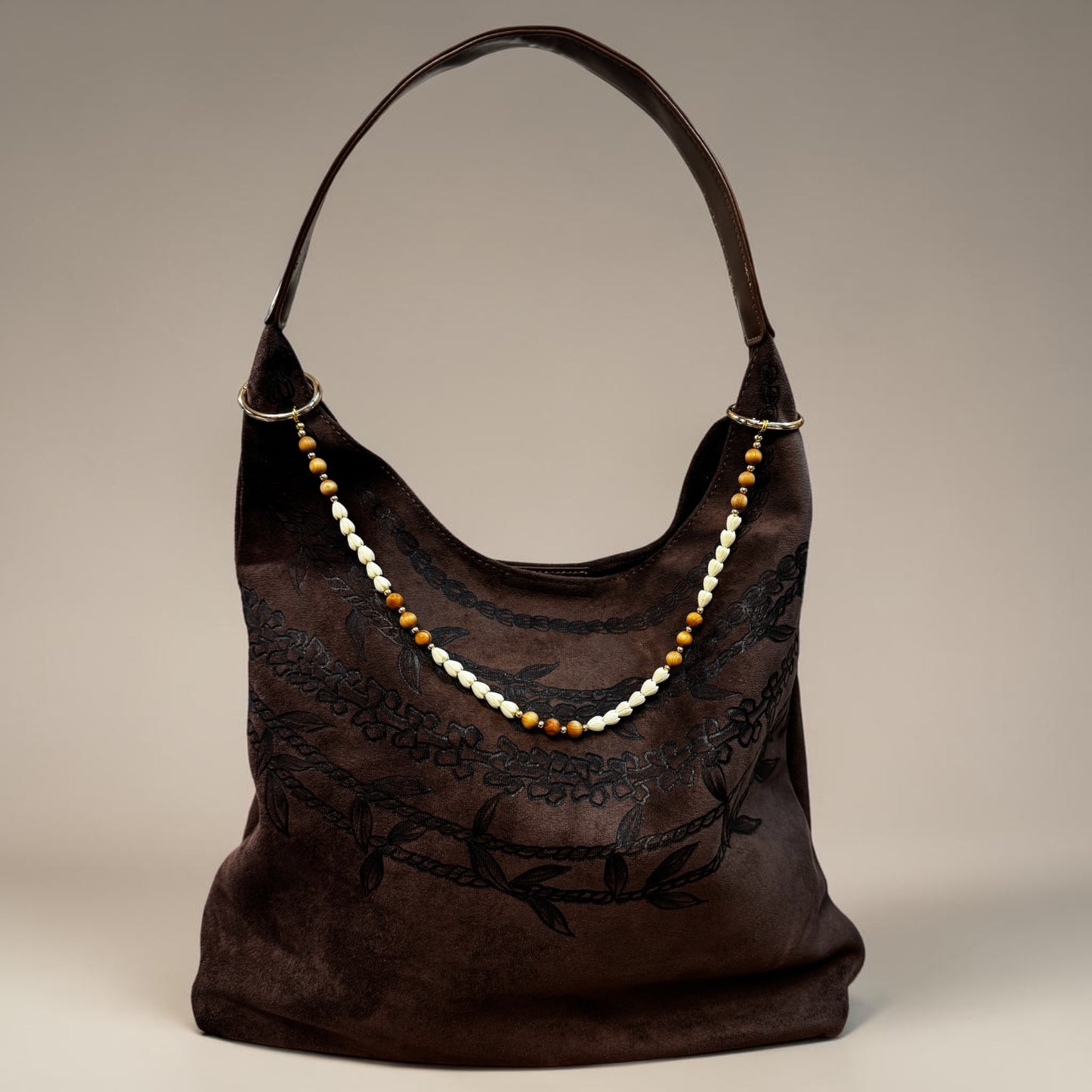 Burned Suede Hobo Bag
