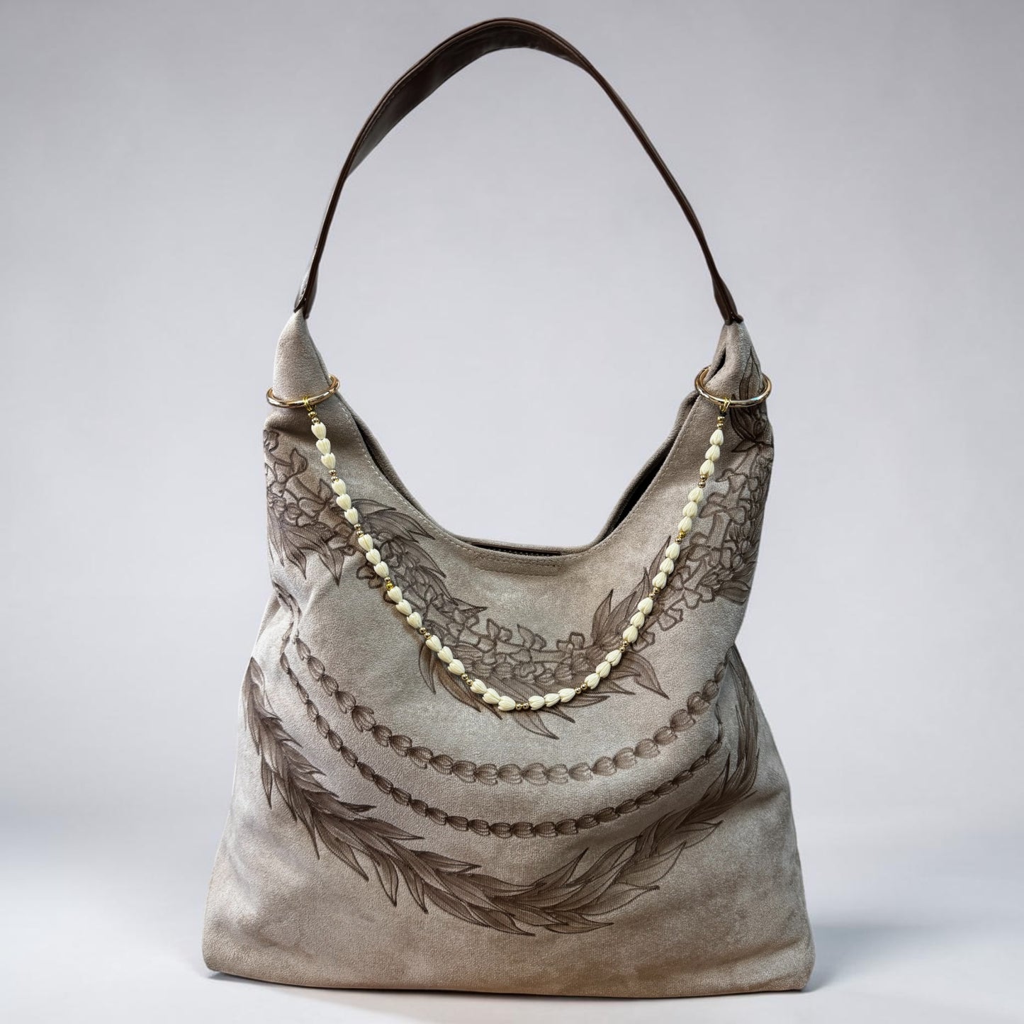 Burned Suede Hobo Bag