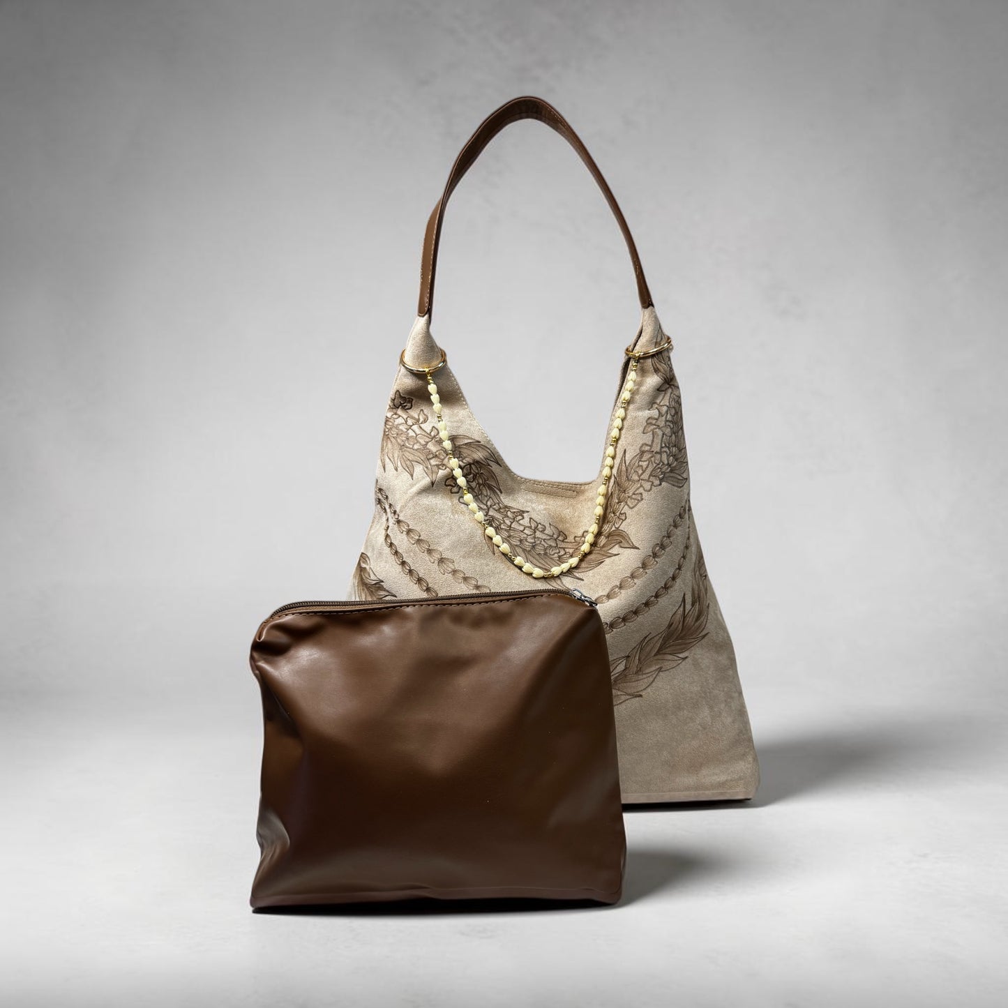 Burned Suede Hobo Bag