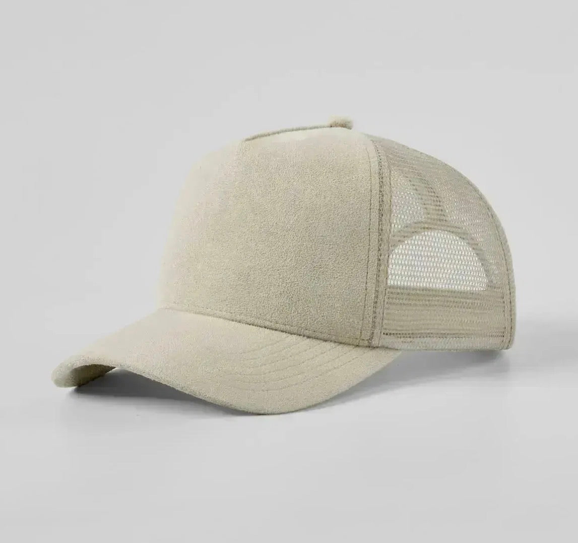 Create a Custom Suede Mesh Full Panel Trucker Hat