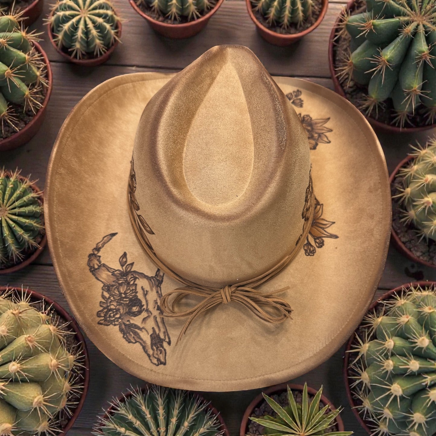 Desert Cowgirl- Burned Cowboy(Swoop)Hat