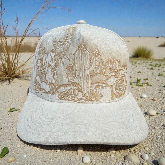 Desert Rose - Burned Premium Suede Snapback - Cream