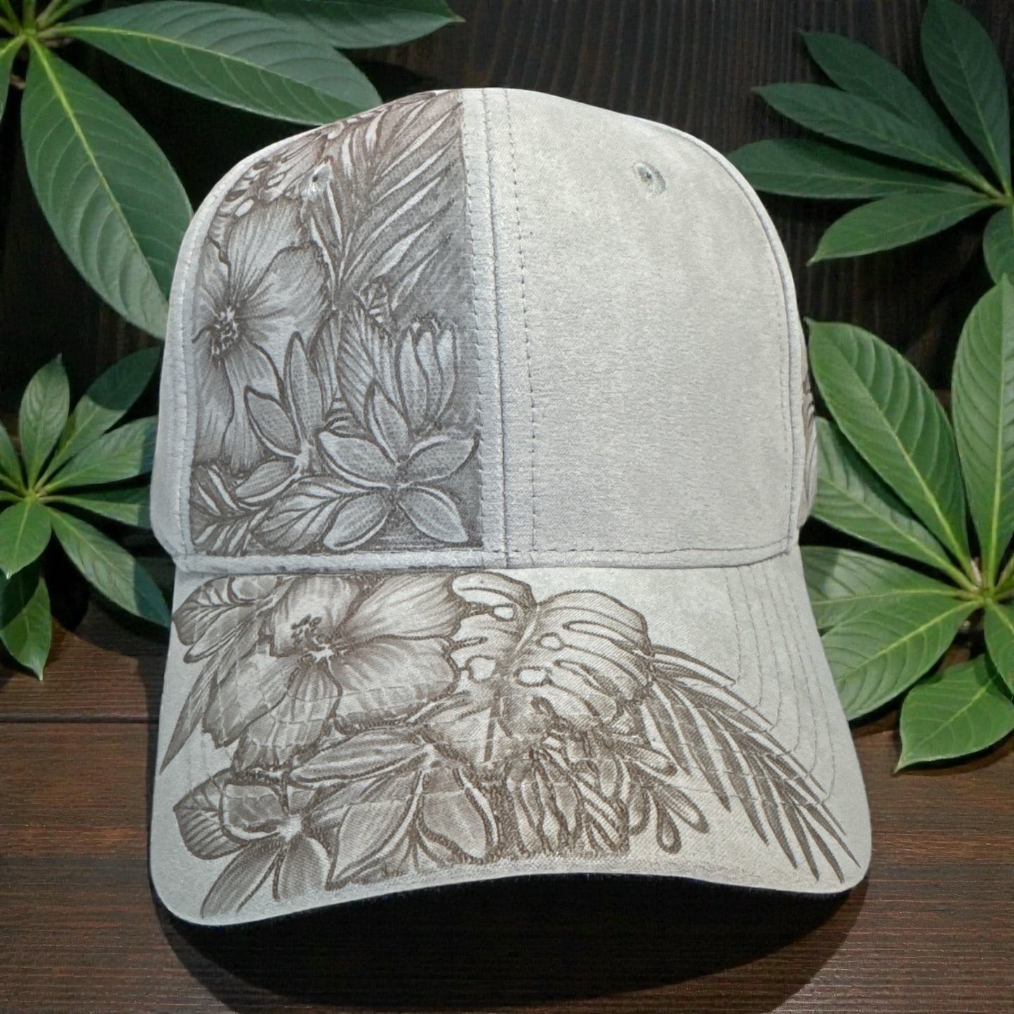 Full Blooms - Burned Suede Baseball Cap
