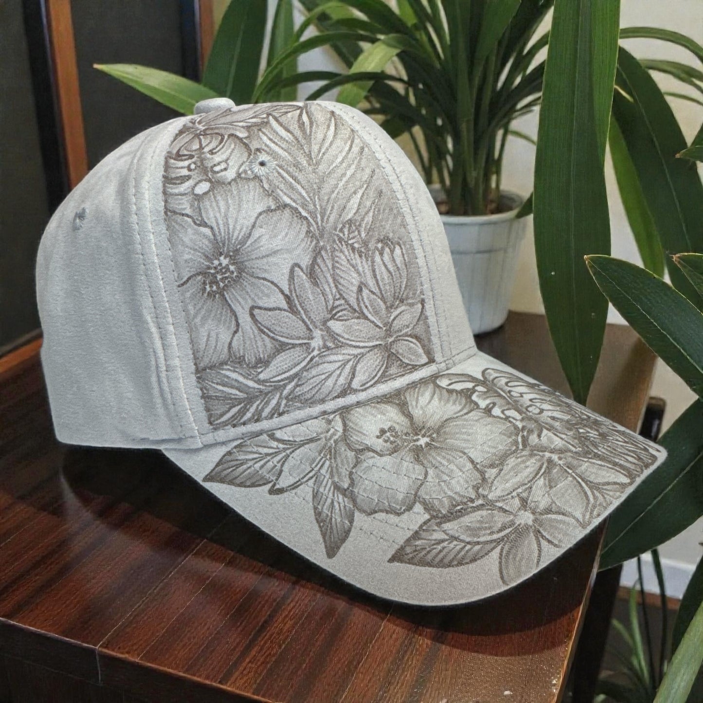 Full Blooms - Burned Suede Baseball Cap