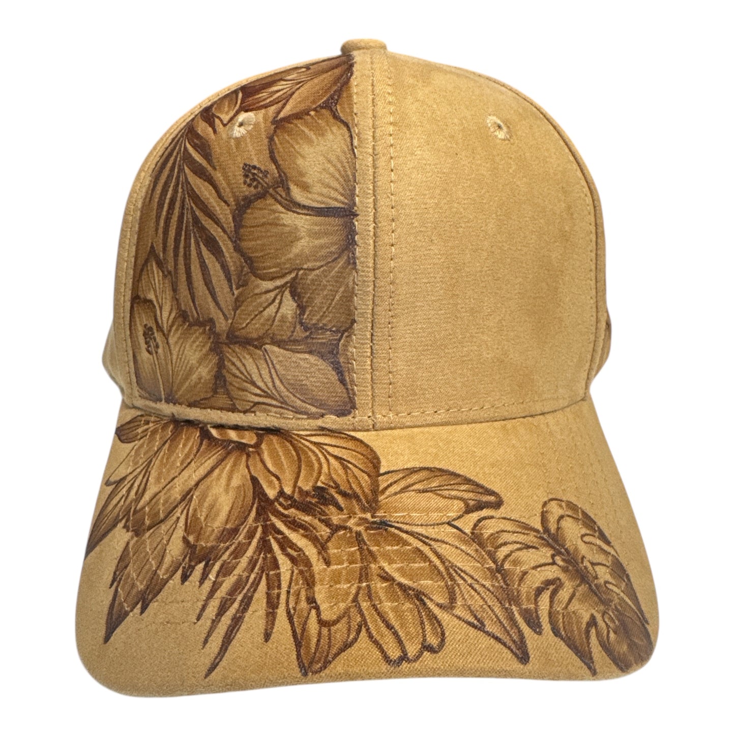 Full Blooms - Burned Suede Baseball Cap