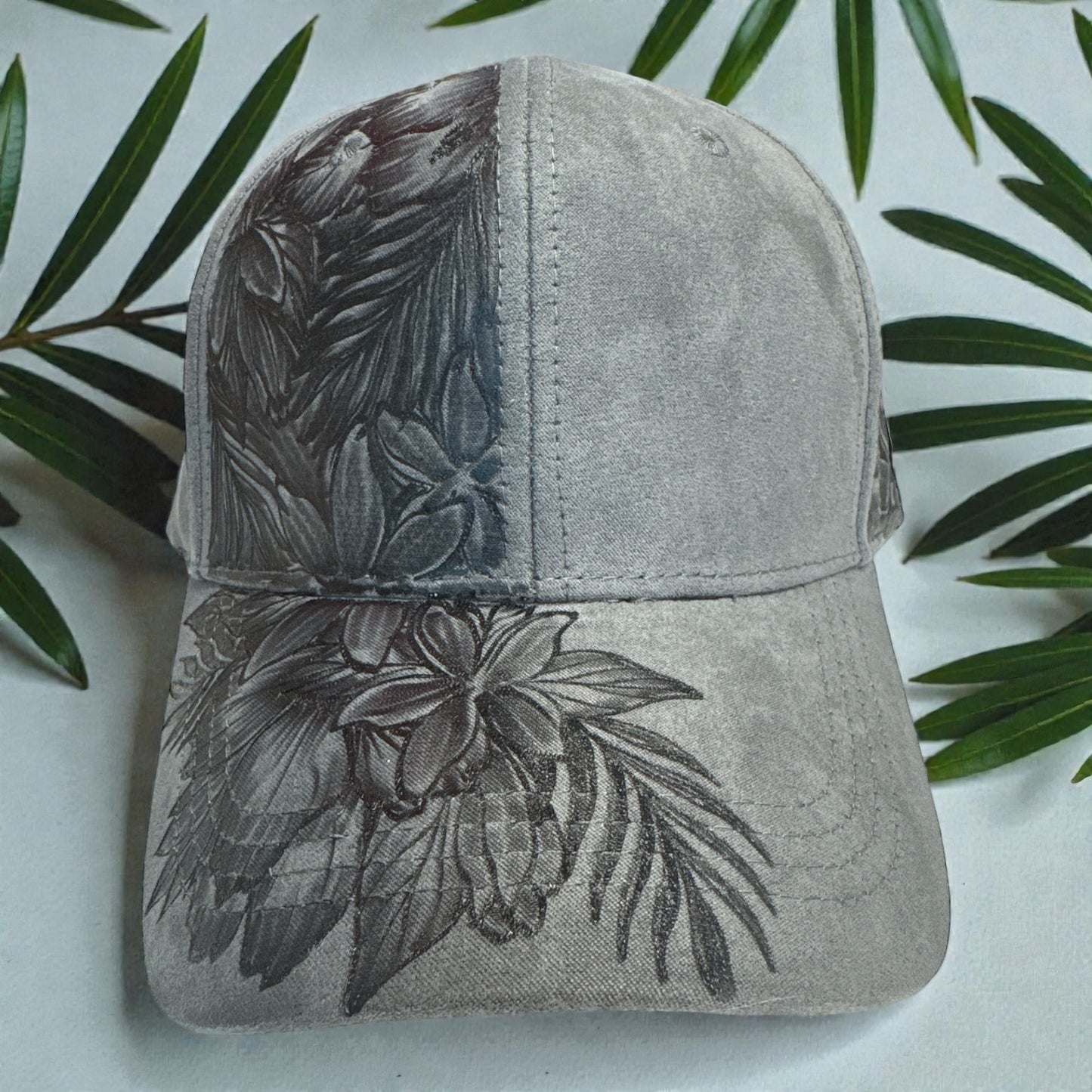 Full Blooms - Burned Suede Baseball Cap