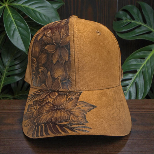 Full Blooms - Burned Suede Baseball Cap