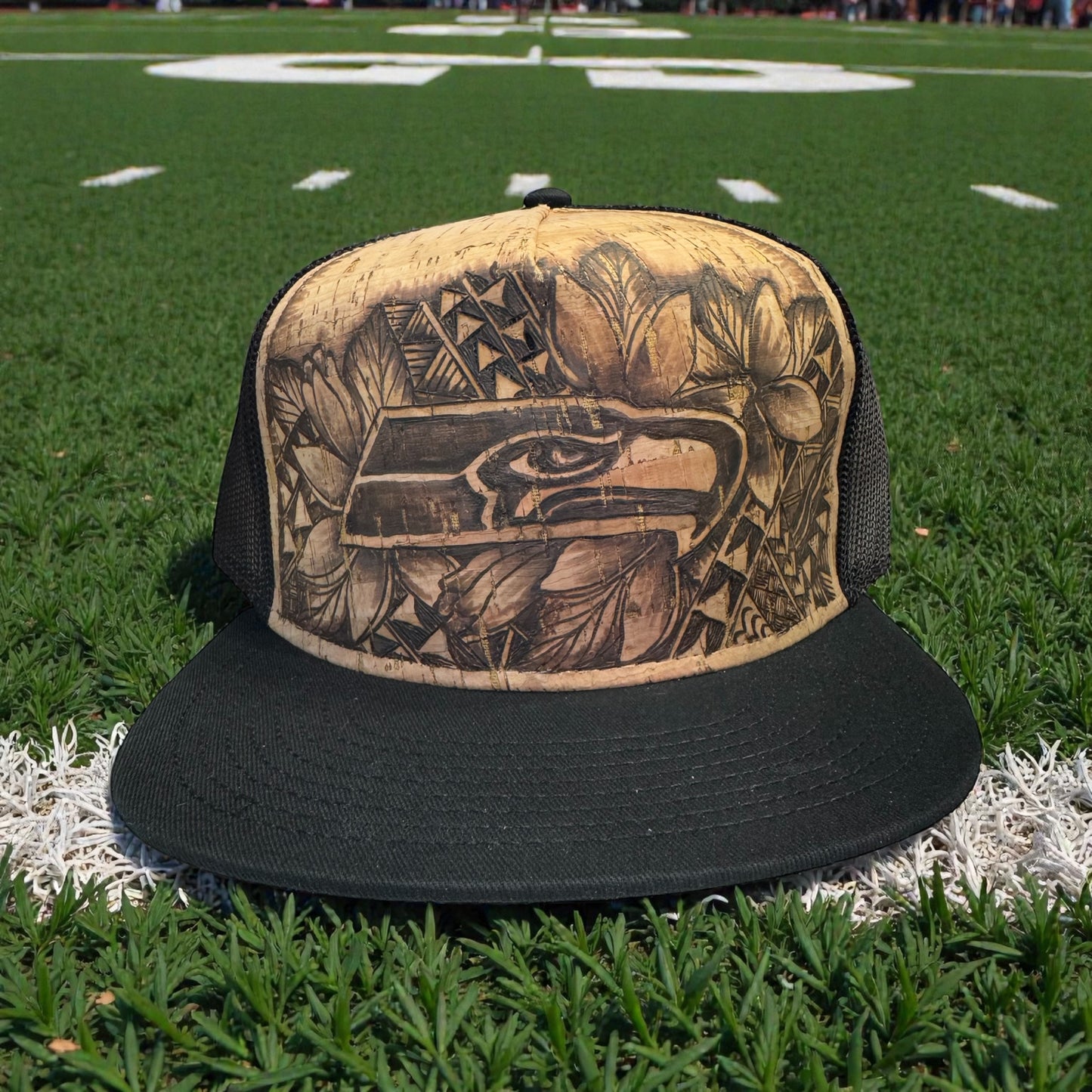 Football with Aloha - Burned Cork Trucker Hat Collection