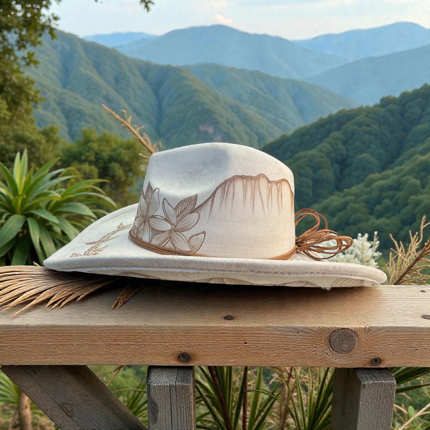 Mauka - Burned Cowboy Style Suede Hat