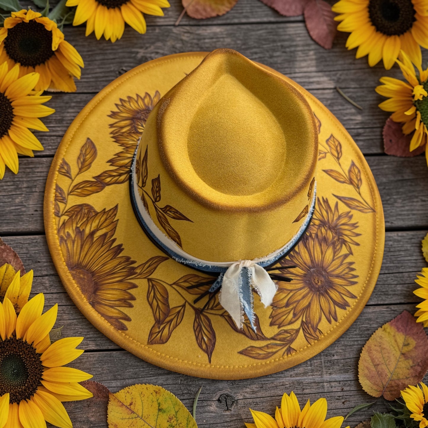 Willowleaf- Burned Wide Brim Rancher