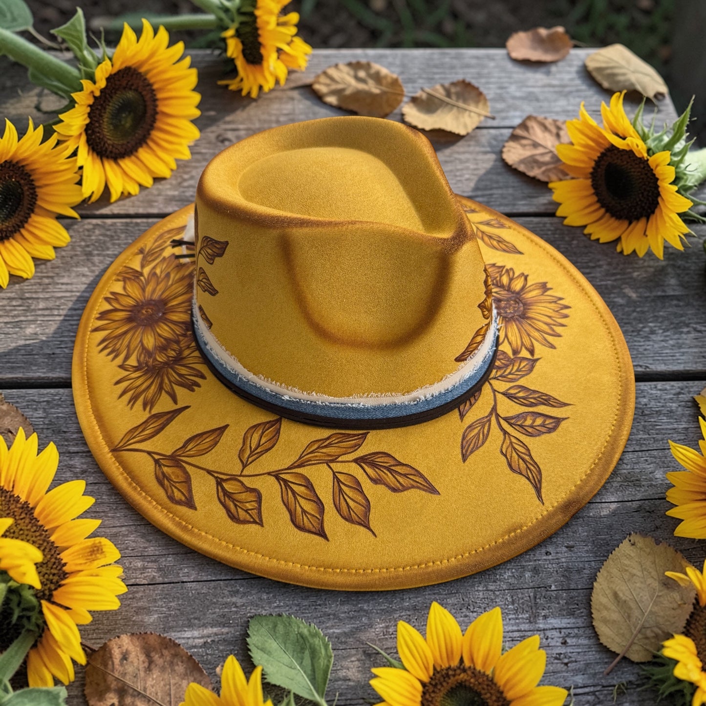 Willowleaf- Burned Wide Brim Rancher