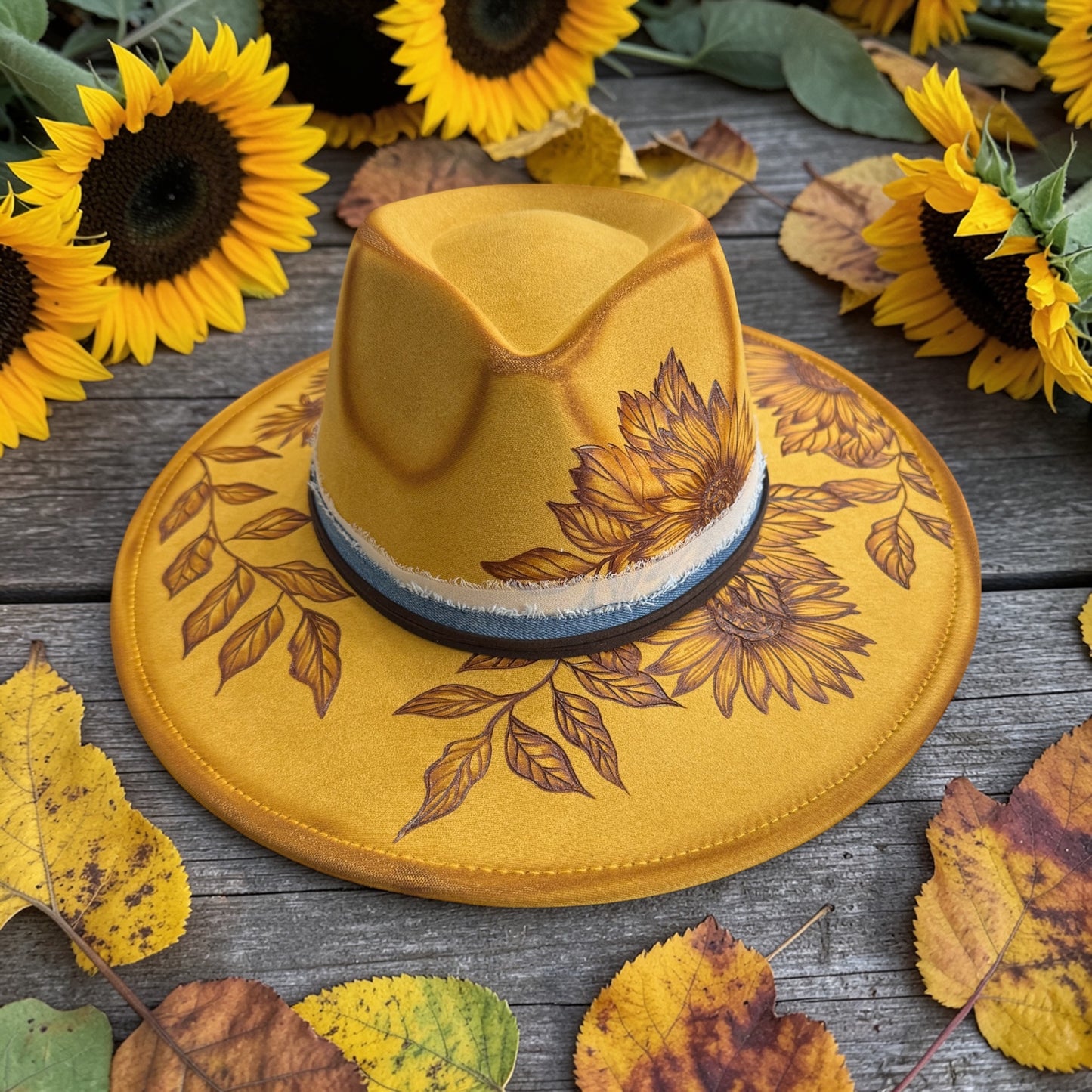 Willowleaf- Burned Wide Brim Rancher