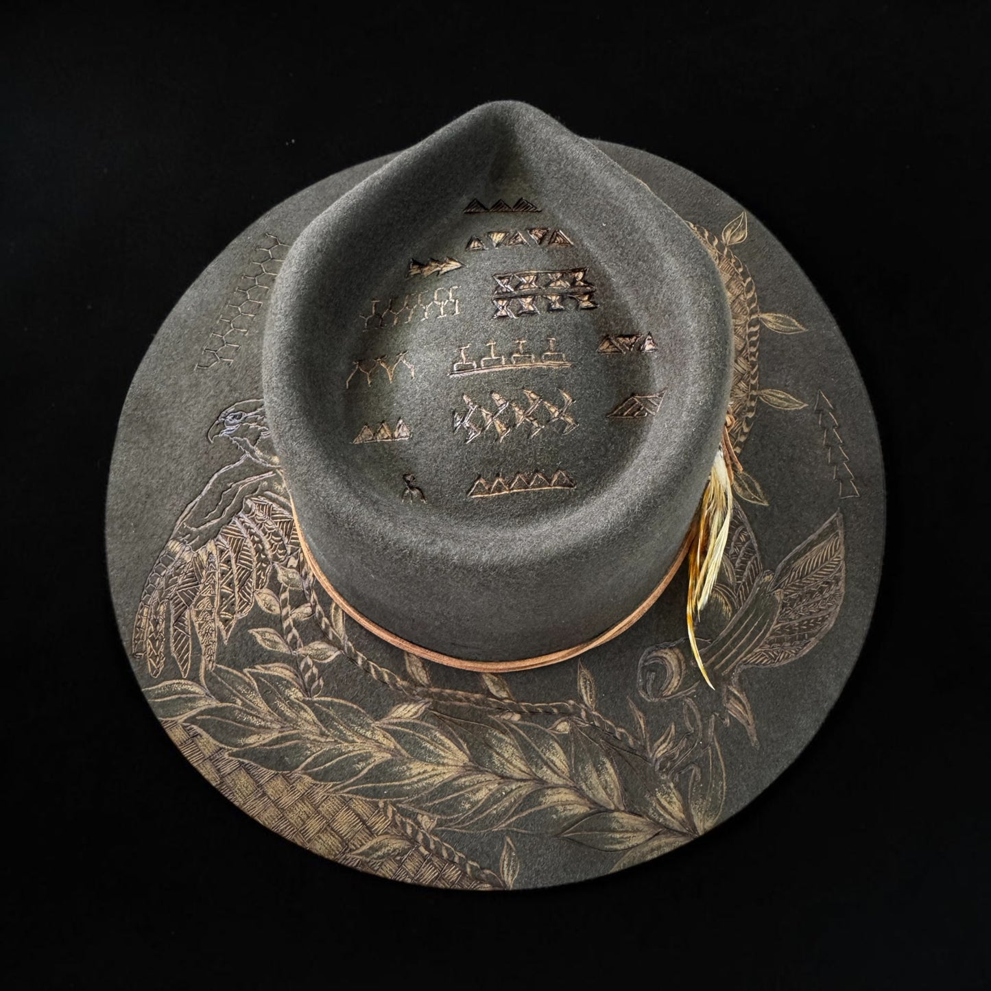 Kahu- Burned AUS Wool Fedora