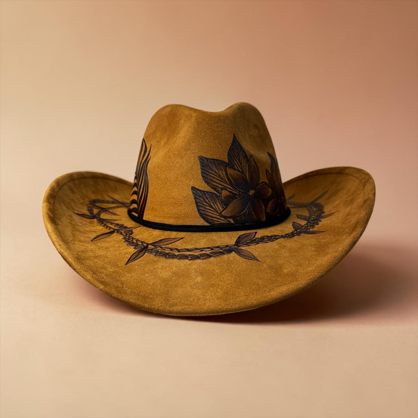 Mauka - Burned Cowboy Style Suede Hat