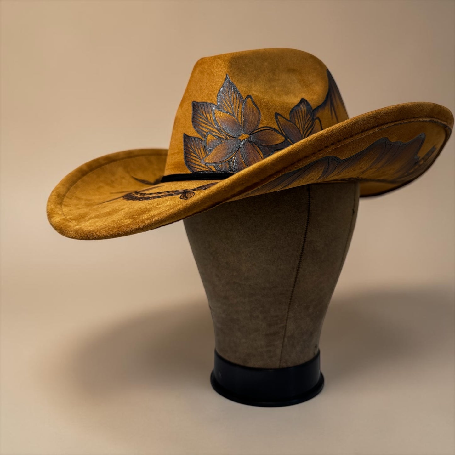Mauka - Burned Cowboy Style Suede Hat