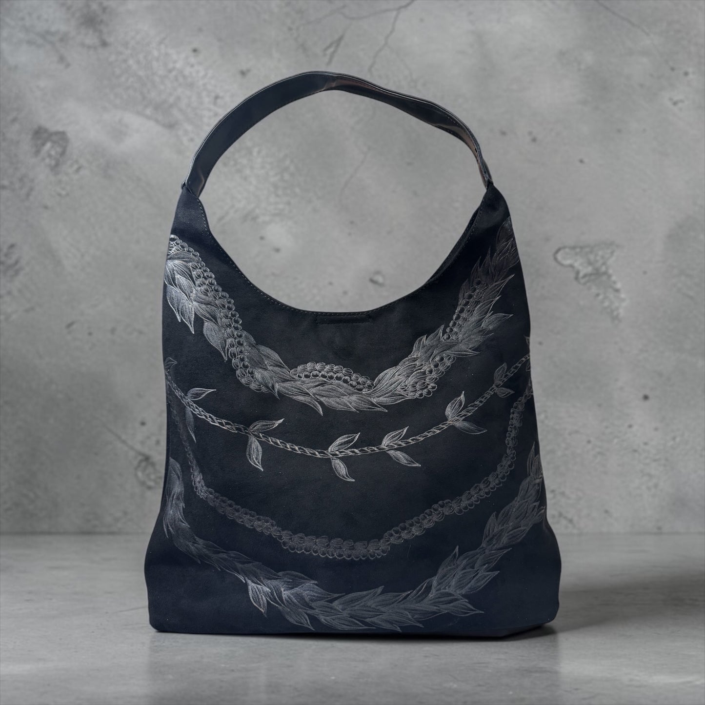 Burned Suede Hobo Bag